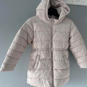 Girls Mango Winter Coat Size 8 Beige